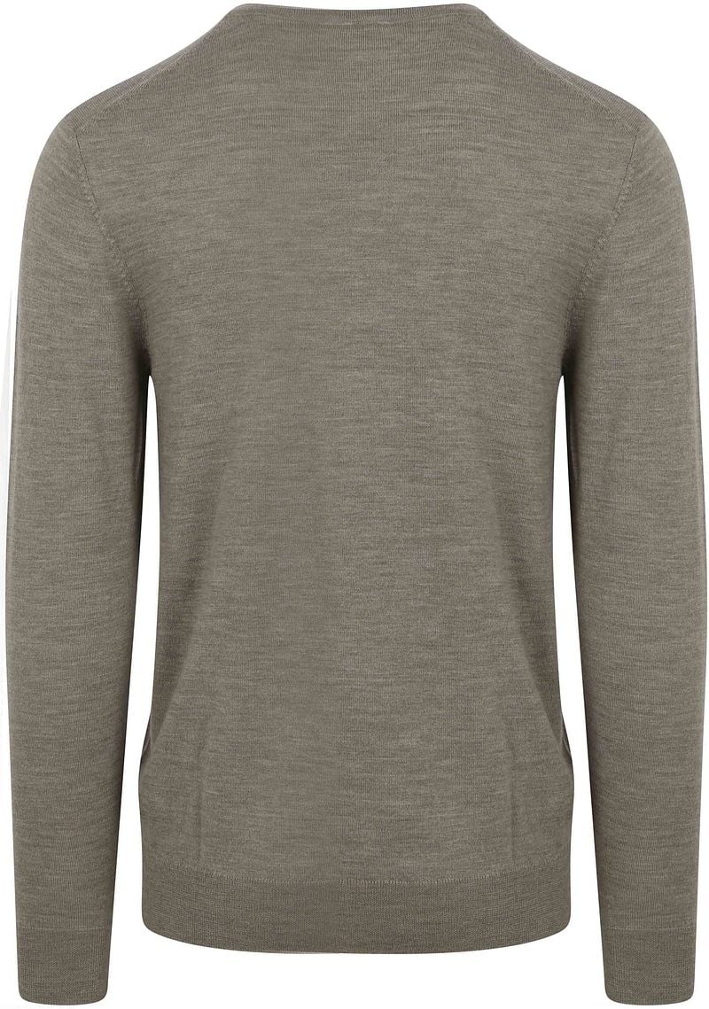 Profuomo Pullover V-Neck Merinowolle Grün - Größe L günstig online kaufen