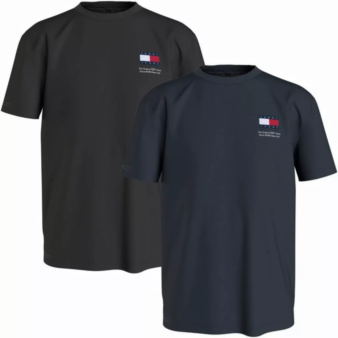 Tommy Jeans T-Shirt TJM SLIM 2PACK S/S FLAG DNA TEE (Packung, 2er) mit groß günstig online kaufen