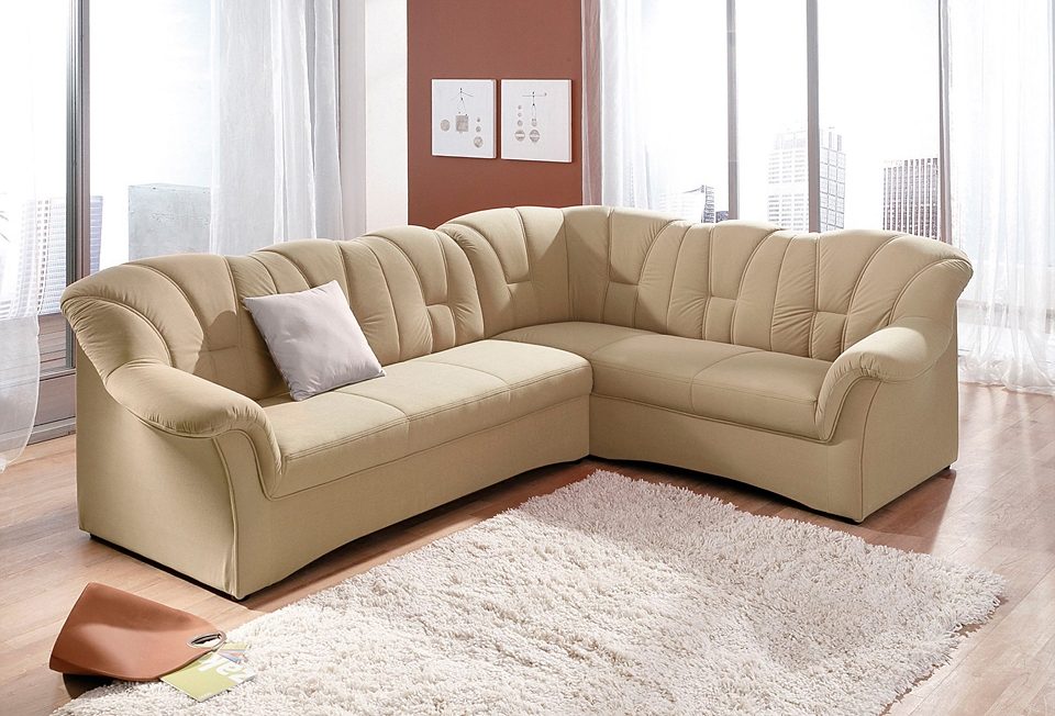 DOMO collection Ecksofa Papenburg B/T/H: 242/190/84 cm L-Form, wahlweise mi günstig online kaufen