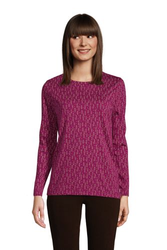 Supima-Shirt, Langarm, Damen, Größe: 48-50 Normal, Rot, Baumwolle, by Lands günstig online kaufen