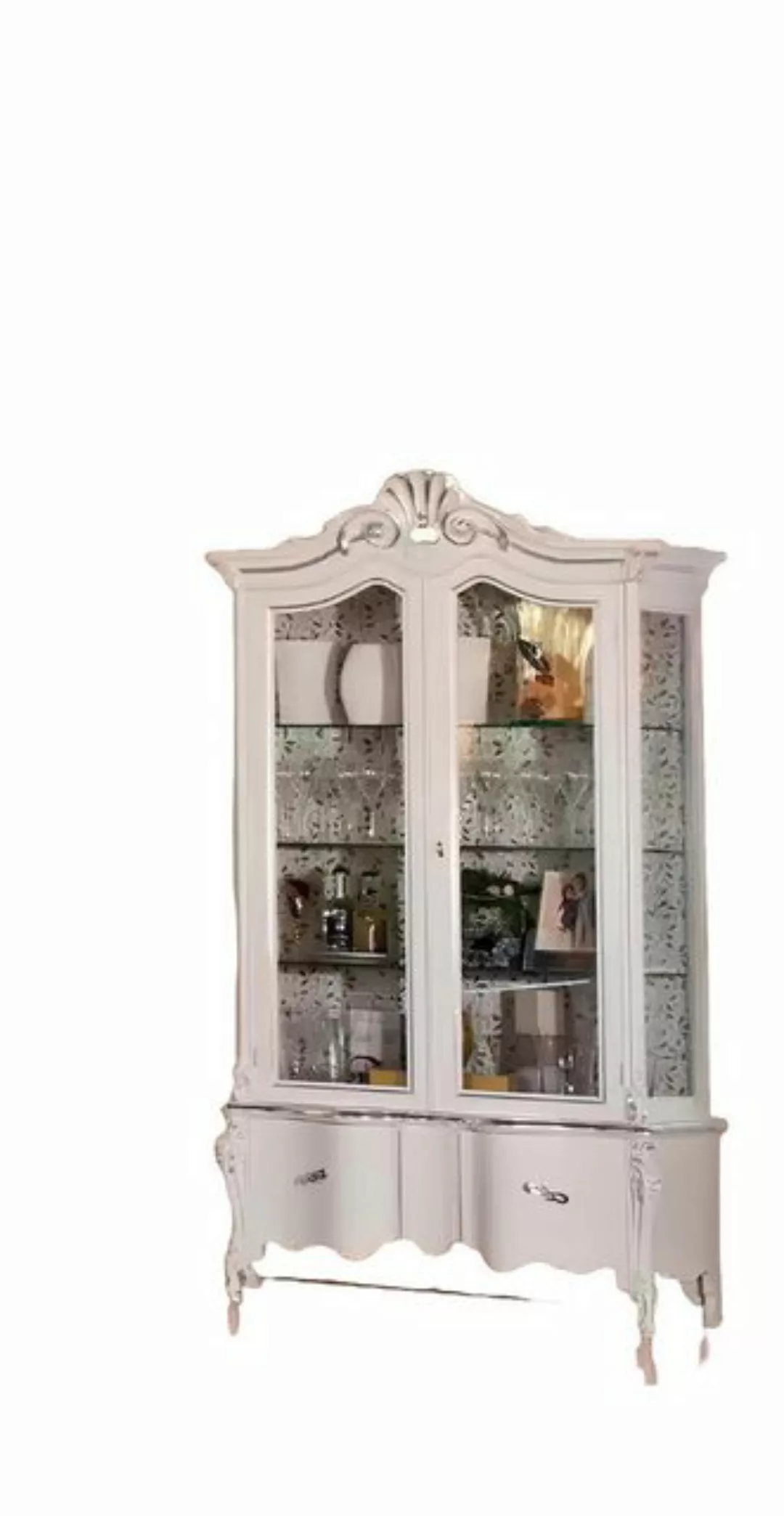 Xlmoebel Vitrine Vitrine Italienische Wohnzimmermöbel Schrank Weißes Glas S günstig online kaufen