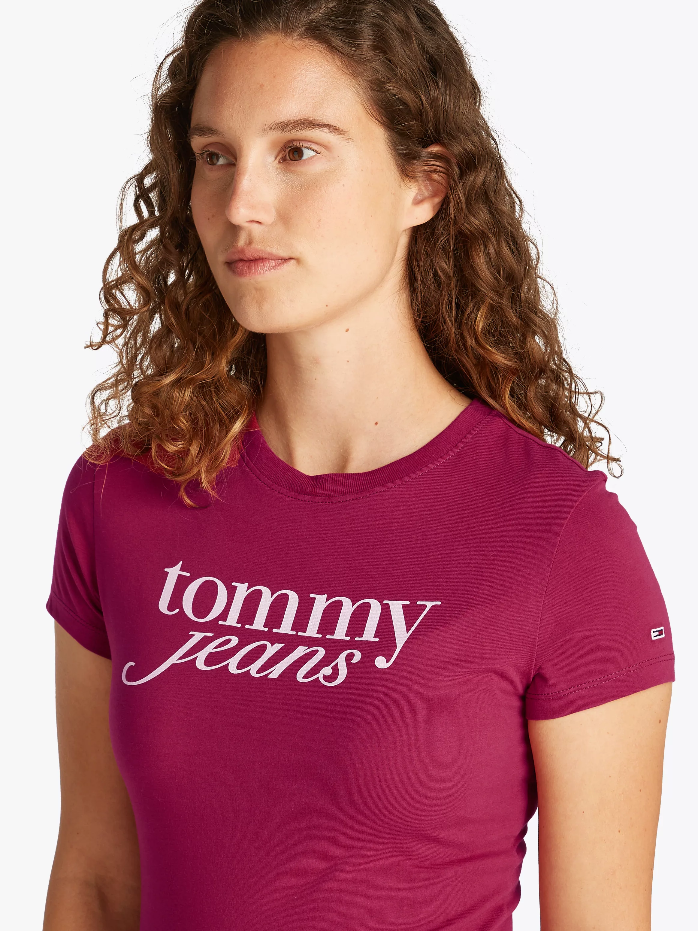 Tommy Jeans Curve Rundhalsshirt "Shirt TJW SLIM ESSENTIAL", in Großen Größe günstig online kaufen