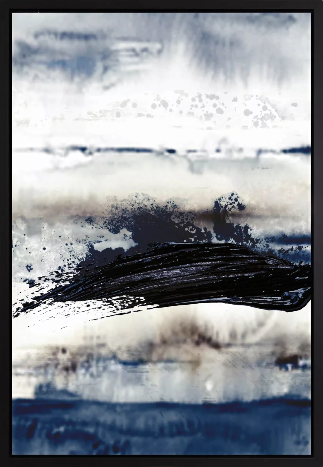 queence Leinwandbild "Abstrakt Weiß", Abstrakt, mit einem Schattenfugenrahm günstig online kaufen