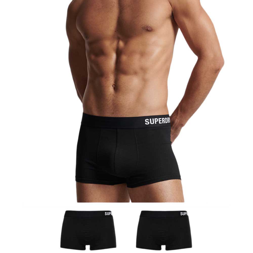 Superdry 2-er Set Boxer Trunks Schwarz & Weiß günstig online kaufen