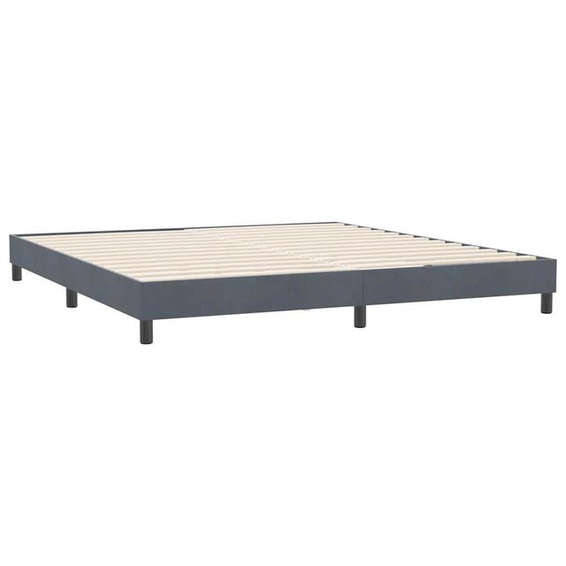 vidaXL Bett Bettgestell ohne Matratze Dunkelgrau 180x220 cm Samt günstig online kaufen