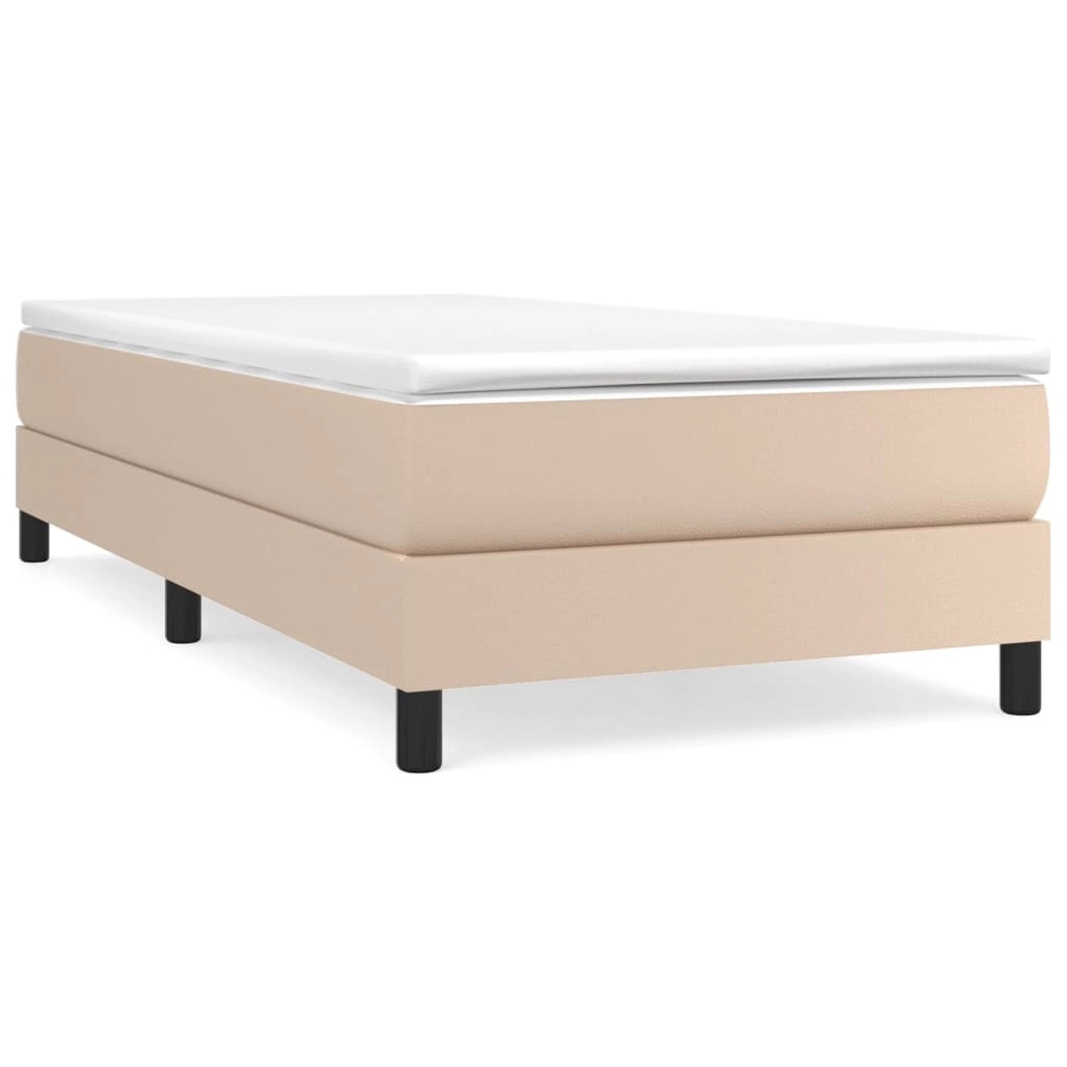 Vidaxl Boxspringbett Mit Matratze Cappuccino-braun 80x200cm Kunstleder günstig online kaufen