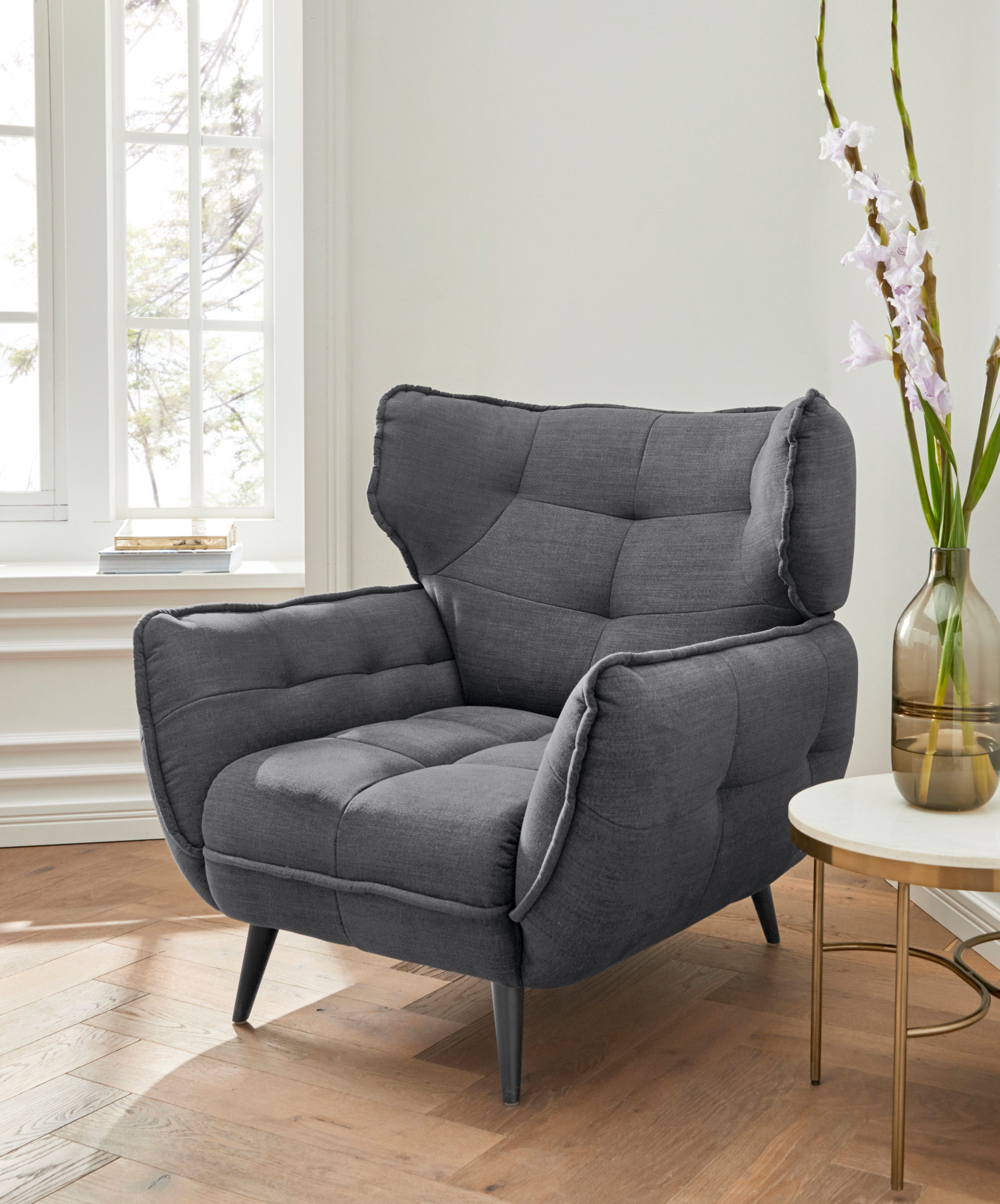 Leonique Sessel "Ariana", Stylischer Hochlehner bzw. Ohrensessel günstig online kaufen