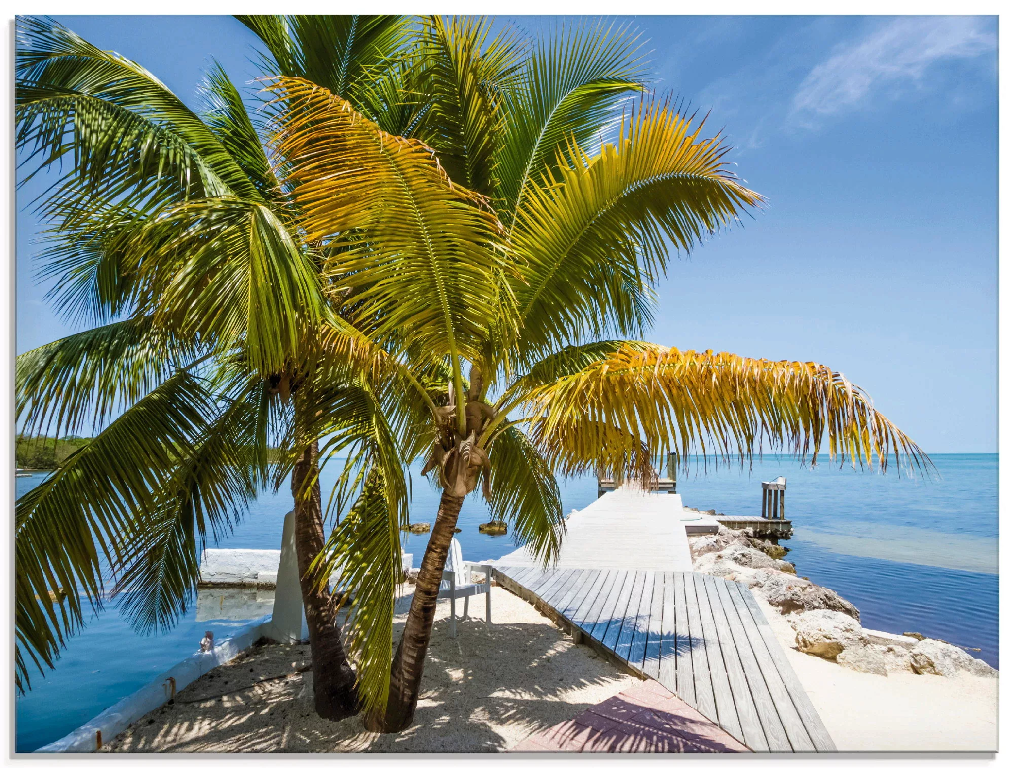 Artland Glasbild »Florida Keys Himmlischer Blick«, Strand, (1 St.) günstig online kaufen