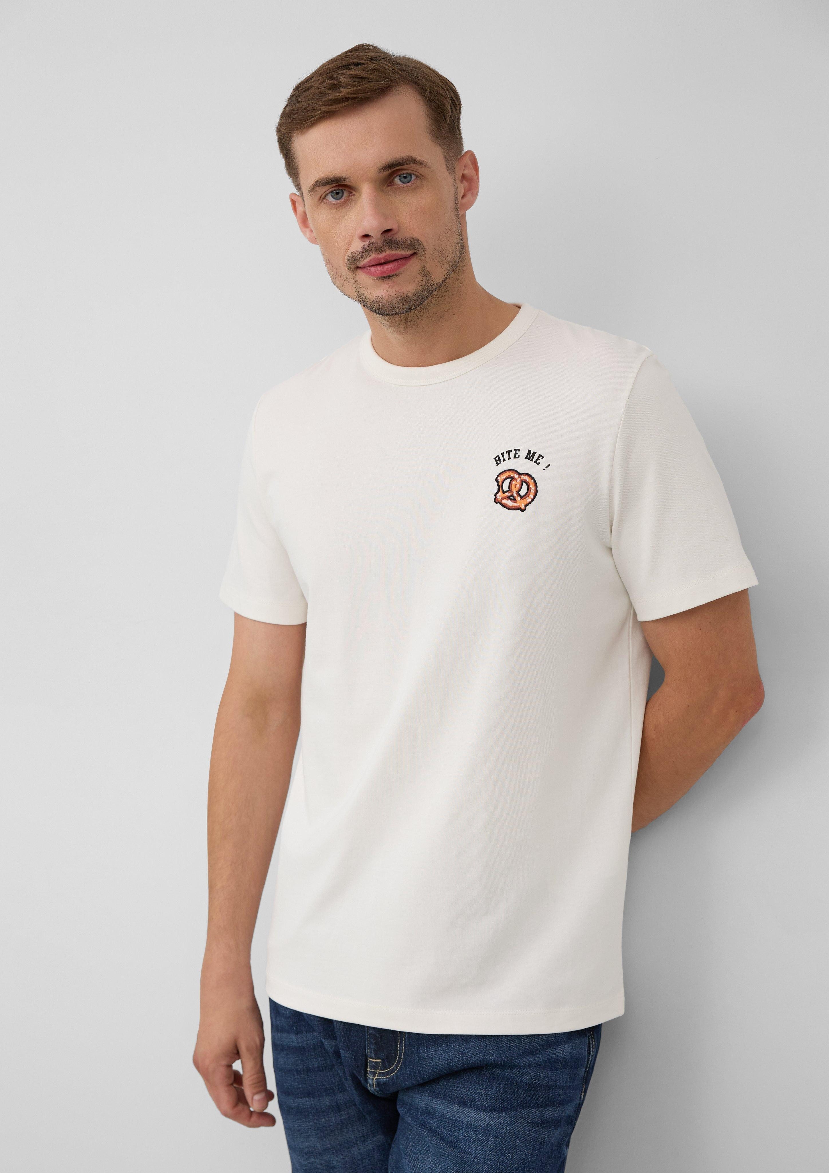 s.Oliver Kurzarmshirt Jersey-T-Shirt mit Artwork, Volksfest günstig online kaufen