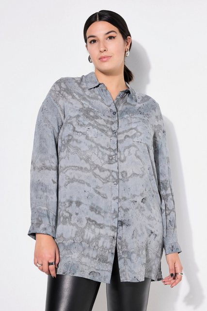 Studio Untold Longbluse Long-Hemdbluse Boxy Shape Batik-Look Vintage-Optik günstig online kaufen