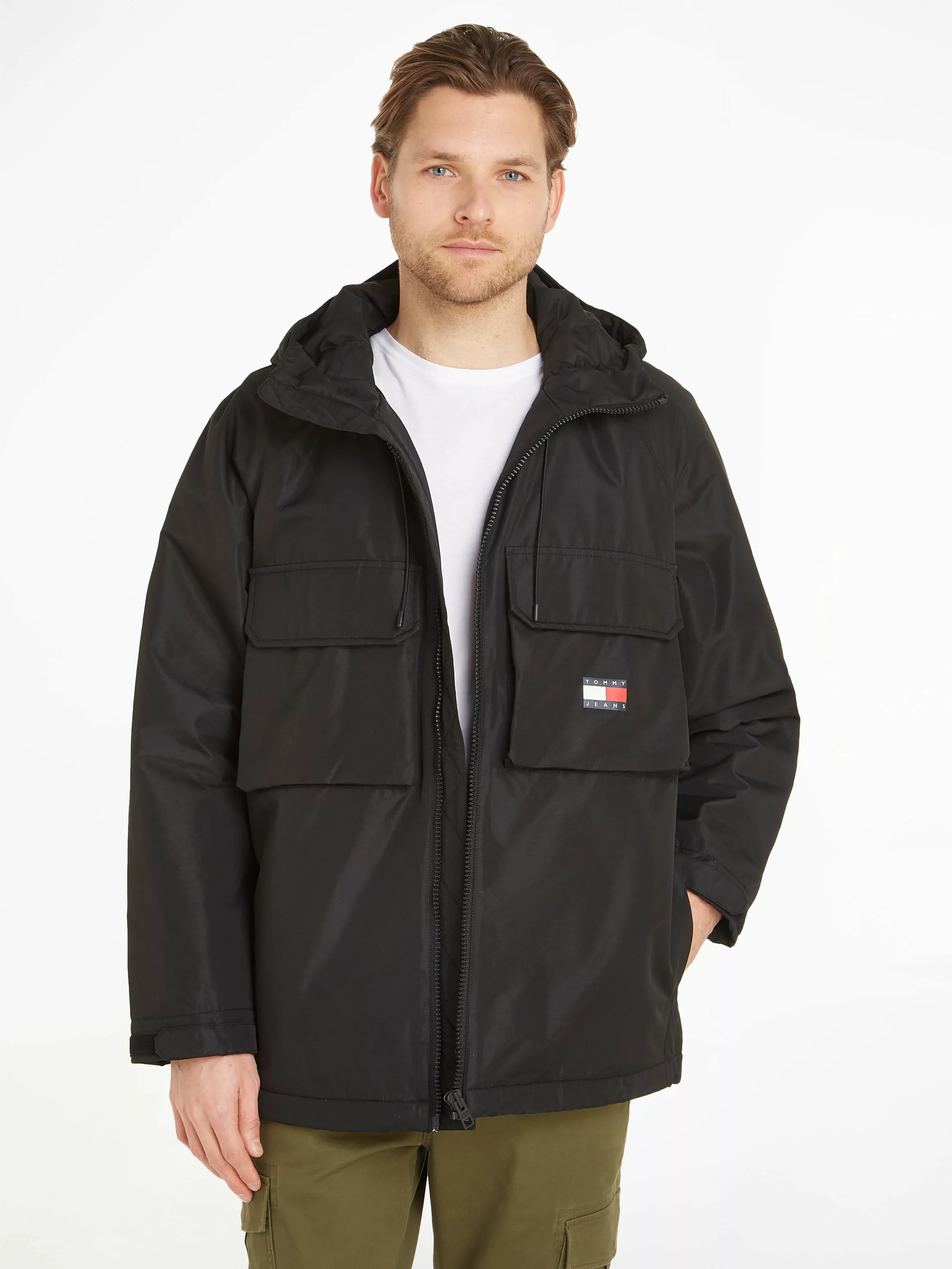 Tommy Jeans Parka "TJM FLEECE LINED SHELL JACKET", mit Kapuze günstig online kaufen