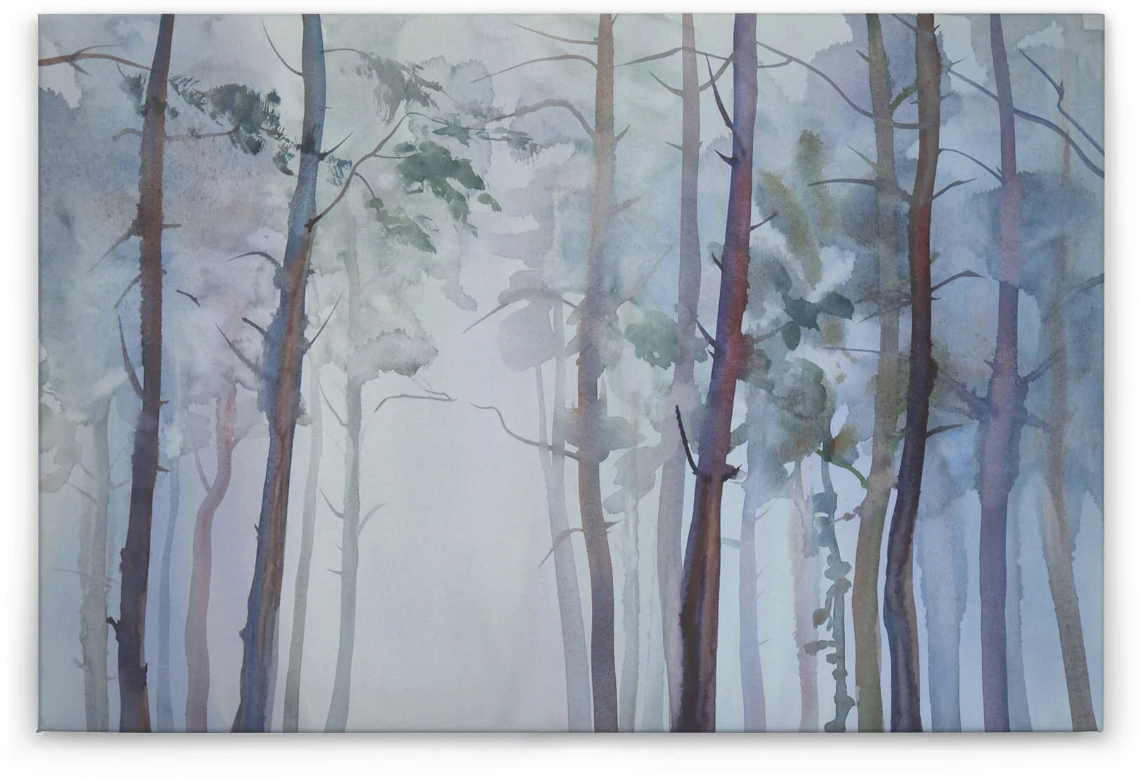 A.S. Création Leinwandbild "Aquarelle Forest", Wald, (1 St.) günstig online kaufen
