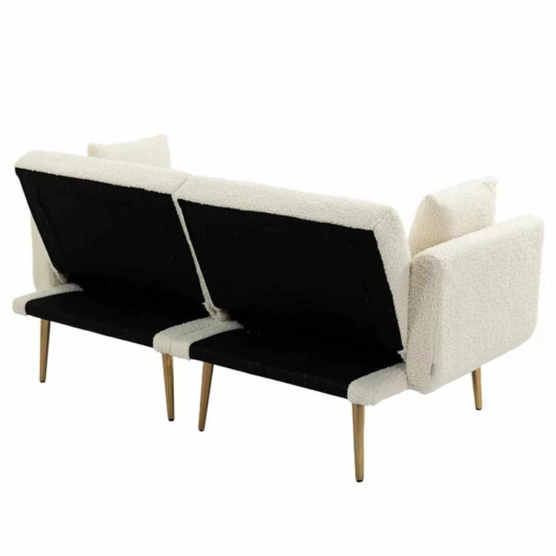 OKWISH Sofa Schlafsofa, Akzentsofa, Loveseat-Sofa mit Metallfüßen, umwandel günstig online kaufen