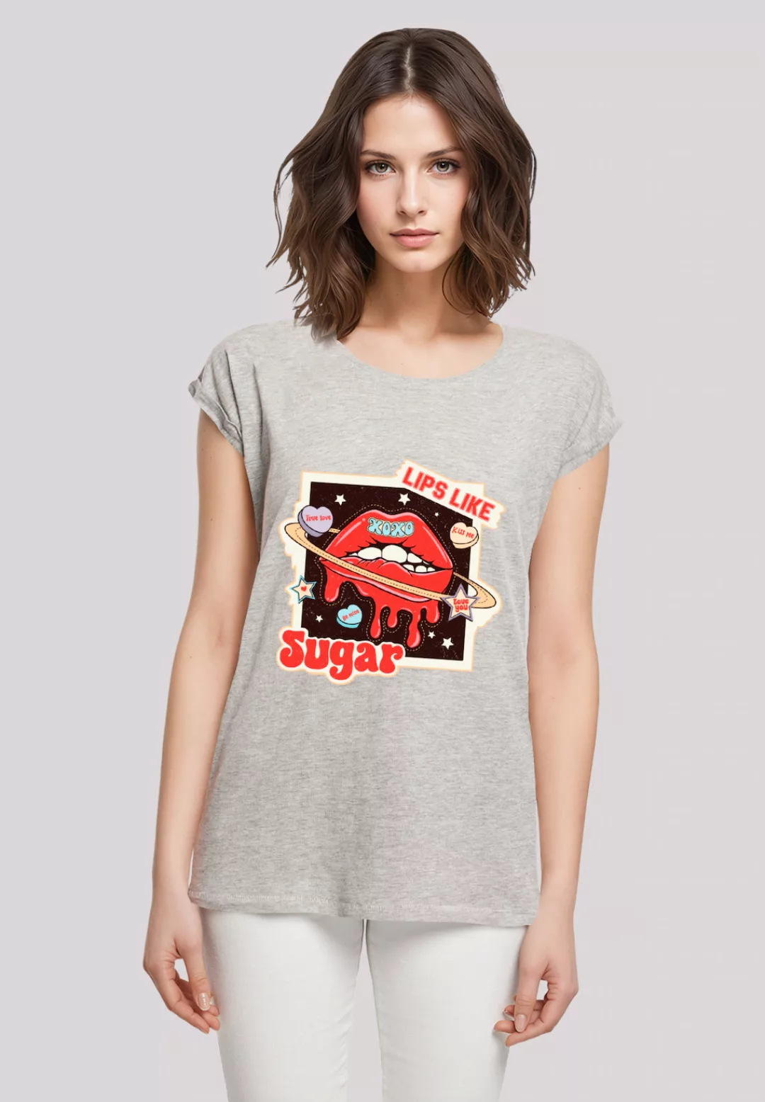 F4NT4STIC T-Shirt "Lips like sugar retro Valentinstag", Premium Qualität günstig online kaufen