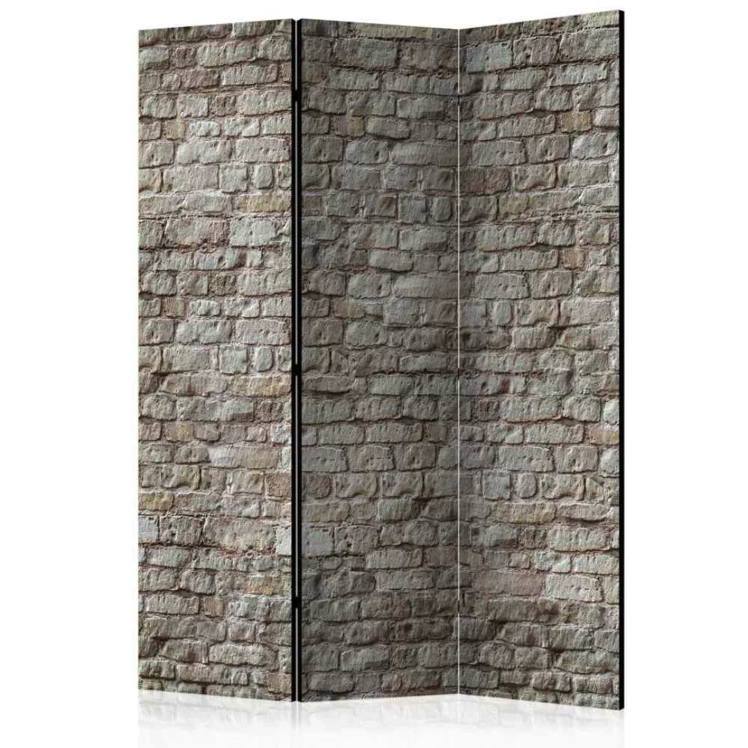 Leinwand Paravent im Naturstein Mauer Design 135 cm breit günstig online kaufen
