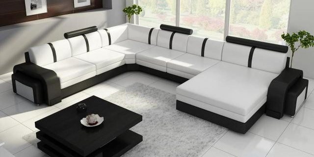 JVmoebel Ecksofa Ecksofa Eckcouch NEU Wohnlandschaft Sofa Polster Ledersofa günstig online kaufen