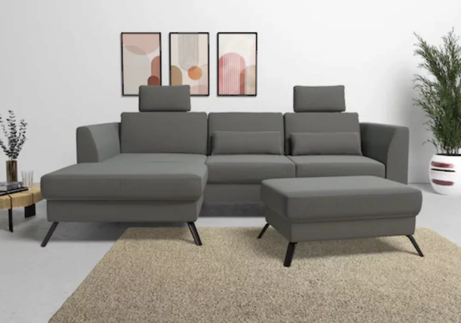 sit&more Ecksofa »Olsen L-Form«, inklusive Sitztiefenverstellung, wahlweise günstig online kaufen