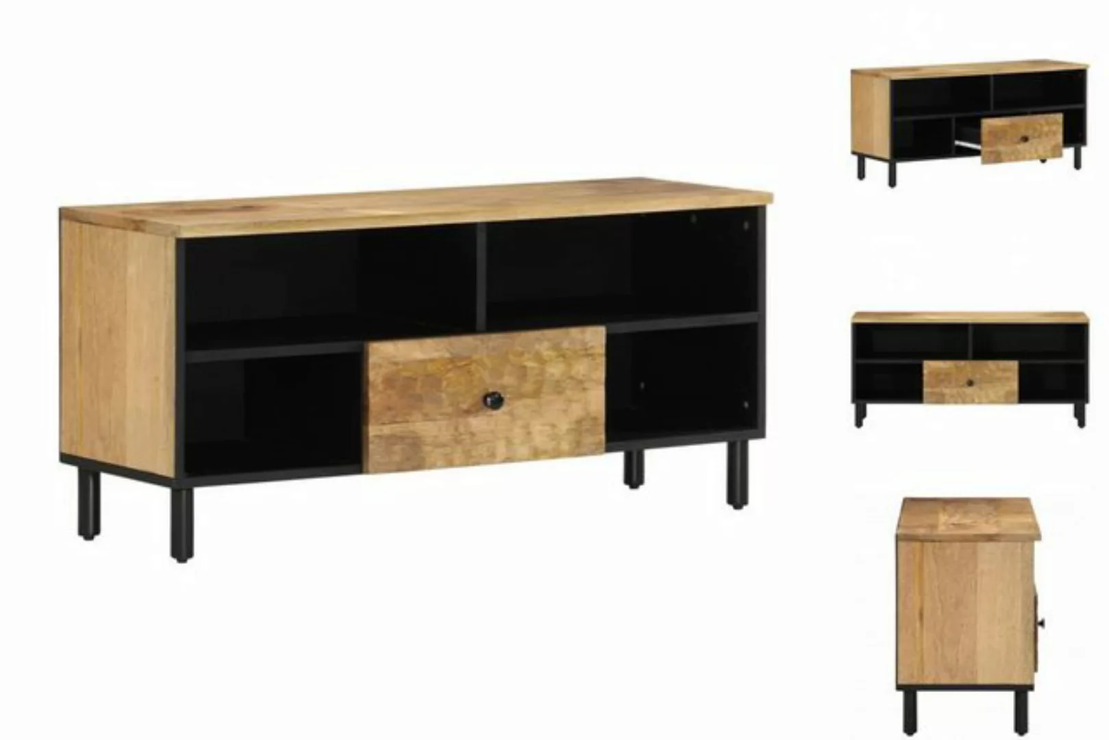 vidaXL TV-Schrank TV-Schrank 100x33x46 cm Massivholz Mango günstig online kaufen