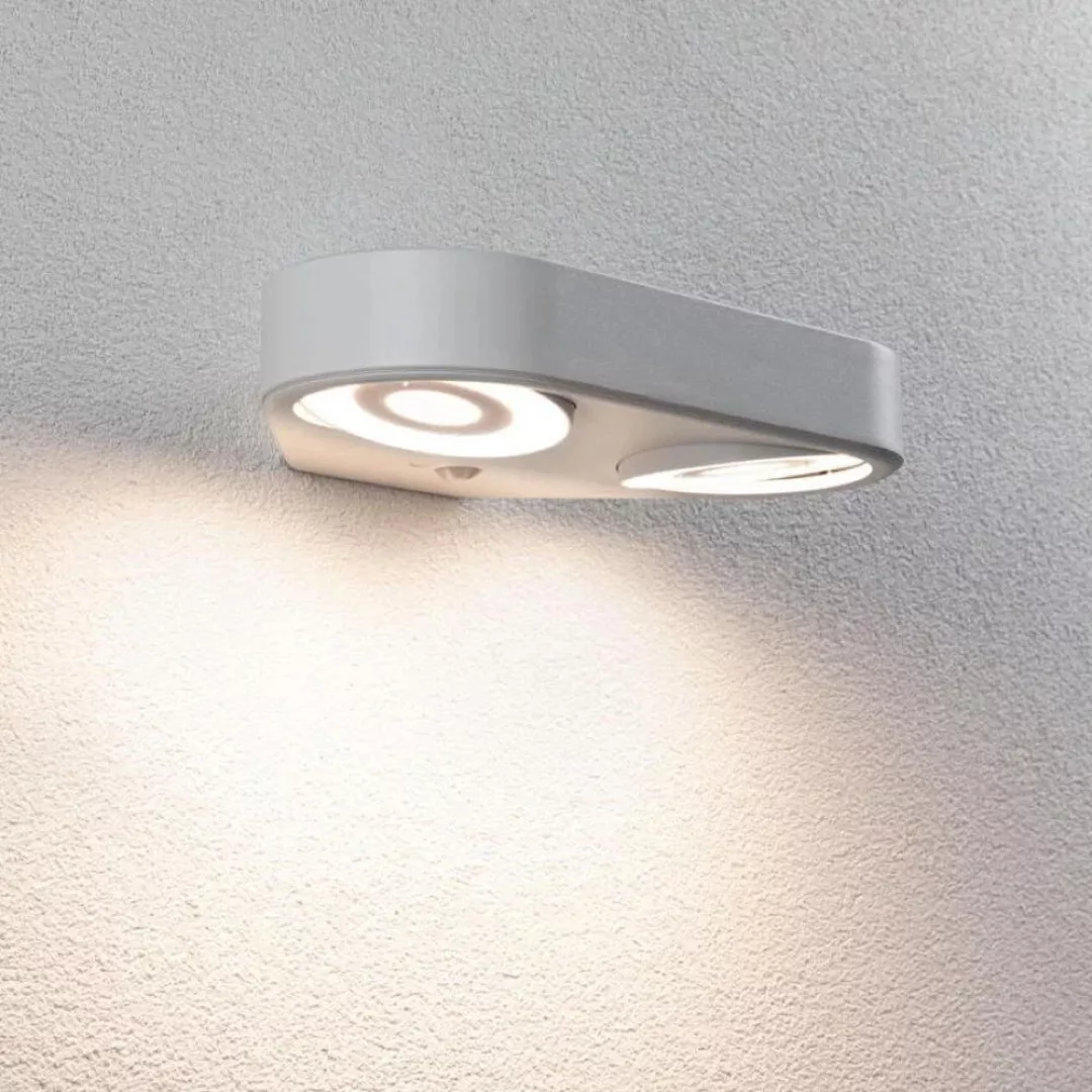 LED Wandleuchte Silma in Weiß 2x 5,5W 1200lm IP44 mit Bewegungsmelder und D günstig online kaufen