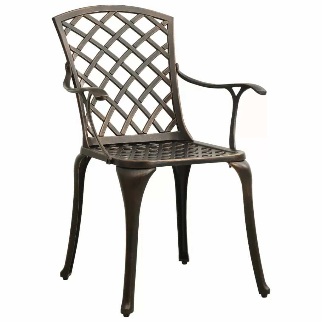 Gartenstühle 4 Stk. Aluminiumguss Bronzen günstig online kaufen
