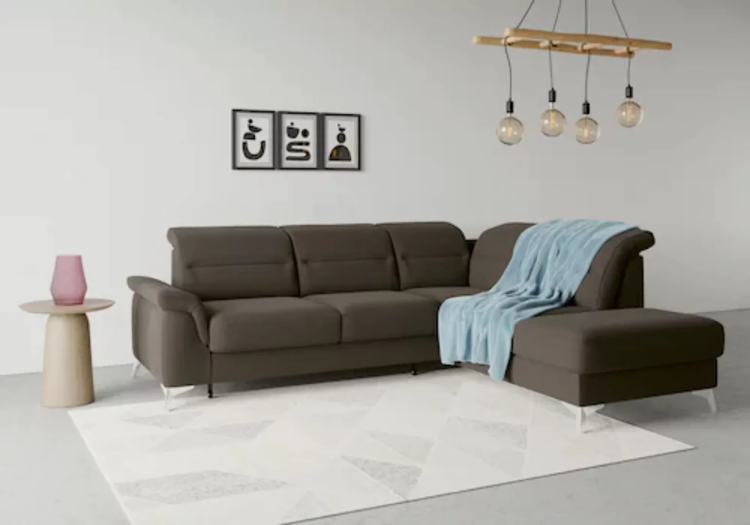 sit&more Ecksofa "Sinatra L-Form", mit Ottomane, optional mit Kopfteilverst günstig online kaufen