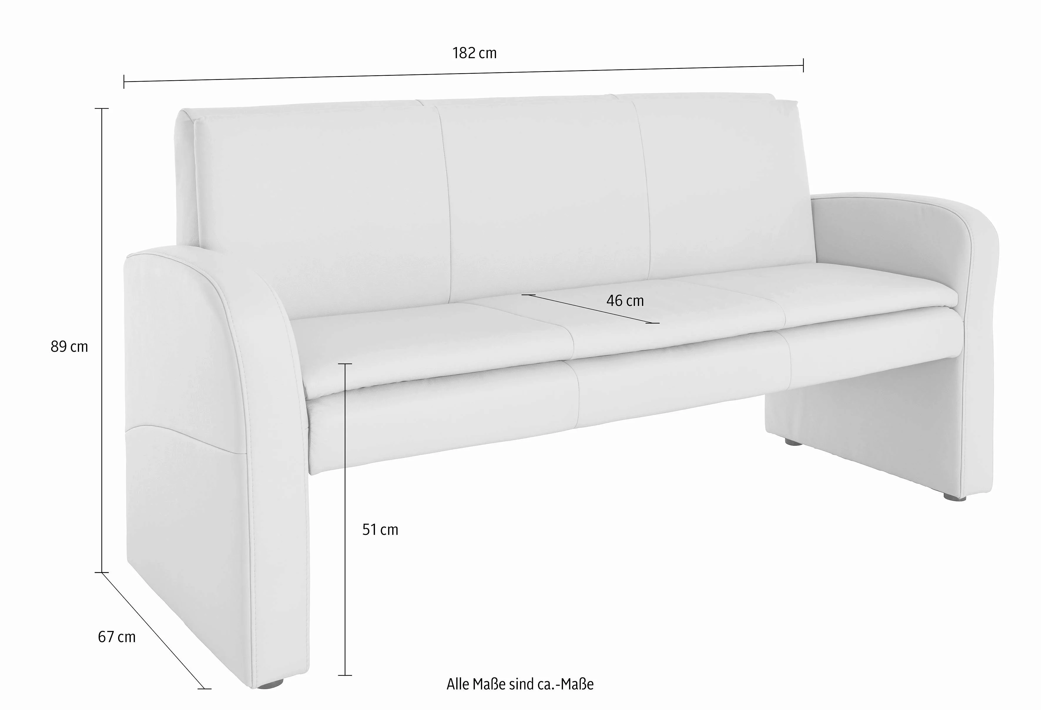 exxpo - sofa fashion Hockerbank "Cortado, 3-Sitzer Küchensofa mit hohem Sit günstig online kaufen