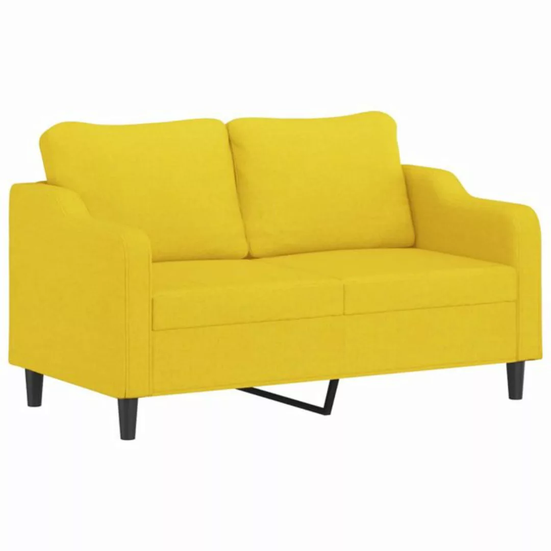 vidaXL Sofa, 2-Sitzer-Sofa Hellgelb 140 cm Stoff günstig online kaufen