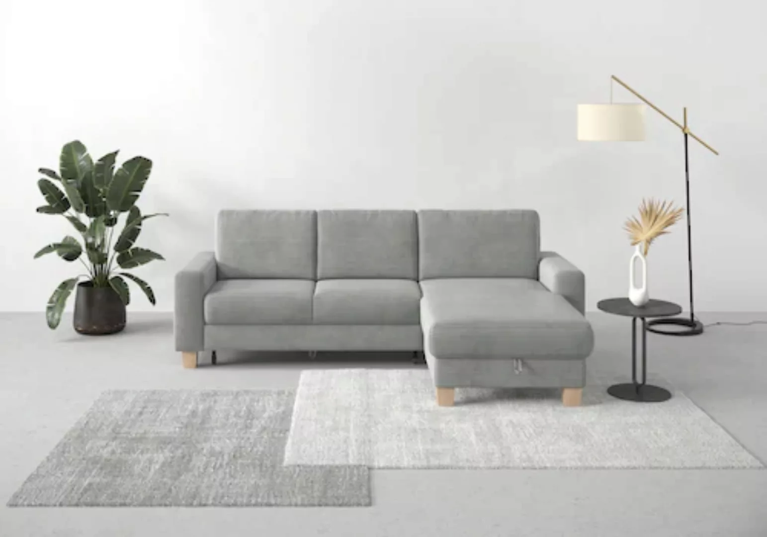 Home affaire Ecksofa »Summer L-Form«, mit Recamiere, mit oder ohne Bettfunk günstig online kaufen