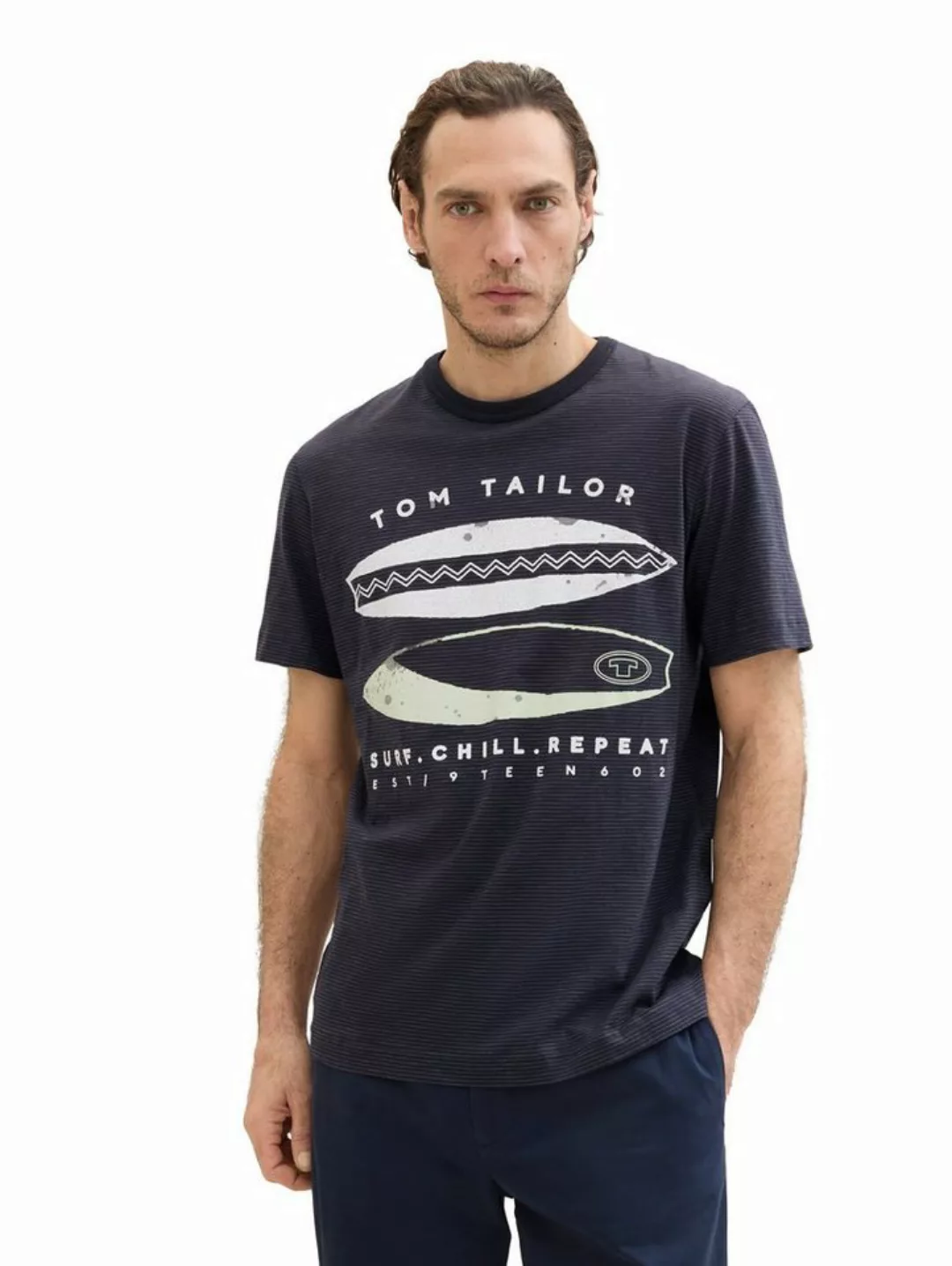 TOM TAILOR T-Shirt mit coolem Frontprint günstig online kaufen