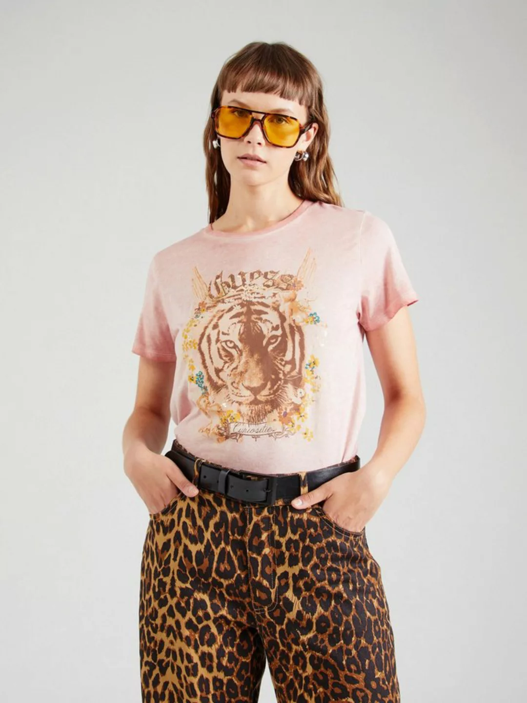 Guess T-Shirt TIGER (1-tlg) Ziersteine günstig online kaufen