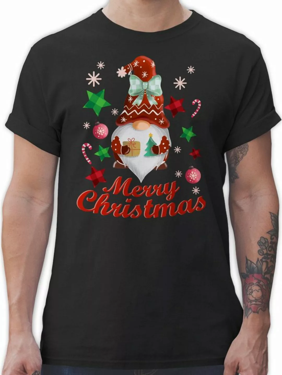 Shirtracer T-Shirt Weihnachtlicher Wichtel Weihachten Kleidung günstig online kaufen