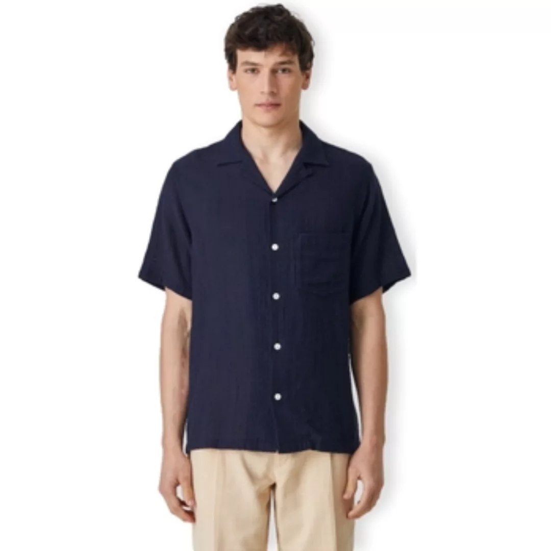 Portuguese Flannel  Hemdbluse Grain Shirt - Navy günstig online kaufen