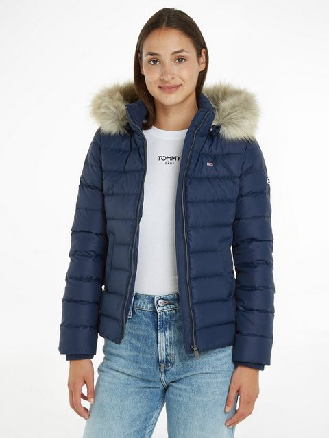 Tommy Jeans Daunenjacke "BASIC HOODED DOWN JACKET", mit Kapuze, mit Fellimi günstig online kaufen