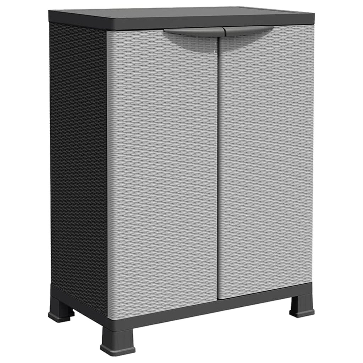 vidaXL Kunststoffschrank 68x39x92 cm Rattan-Design günstig online kaufen