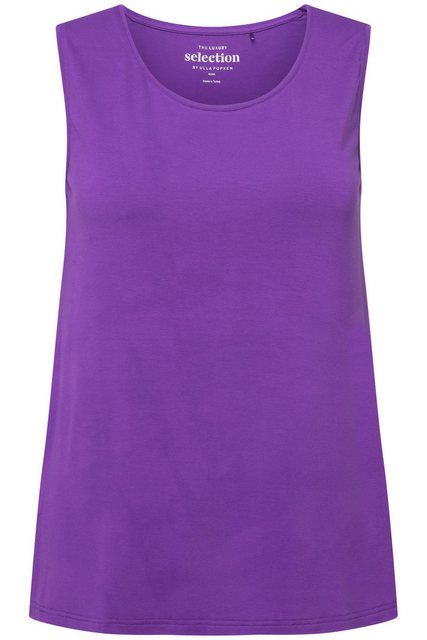 Ulla Popken Longtop Top Classic Fit Rundhals Stretch breite Träger günstig online kaufen