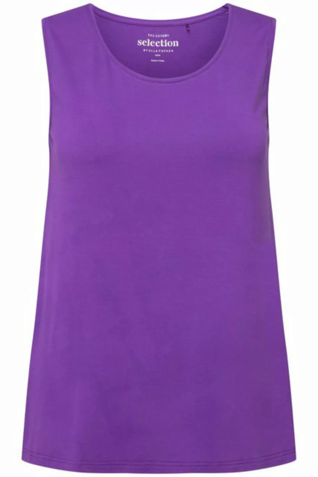 Ulla Popken Longtop Top Classic Fit Rundhals Stretch breite Träger günstig online kaufen