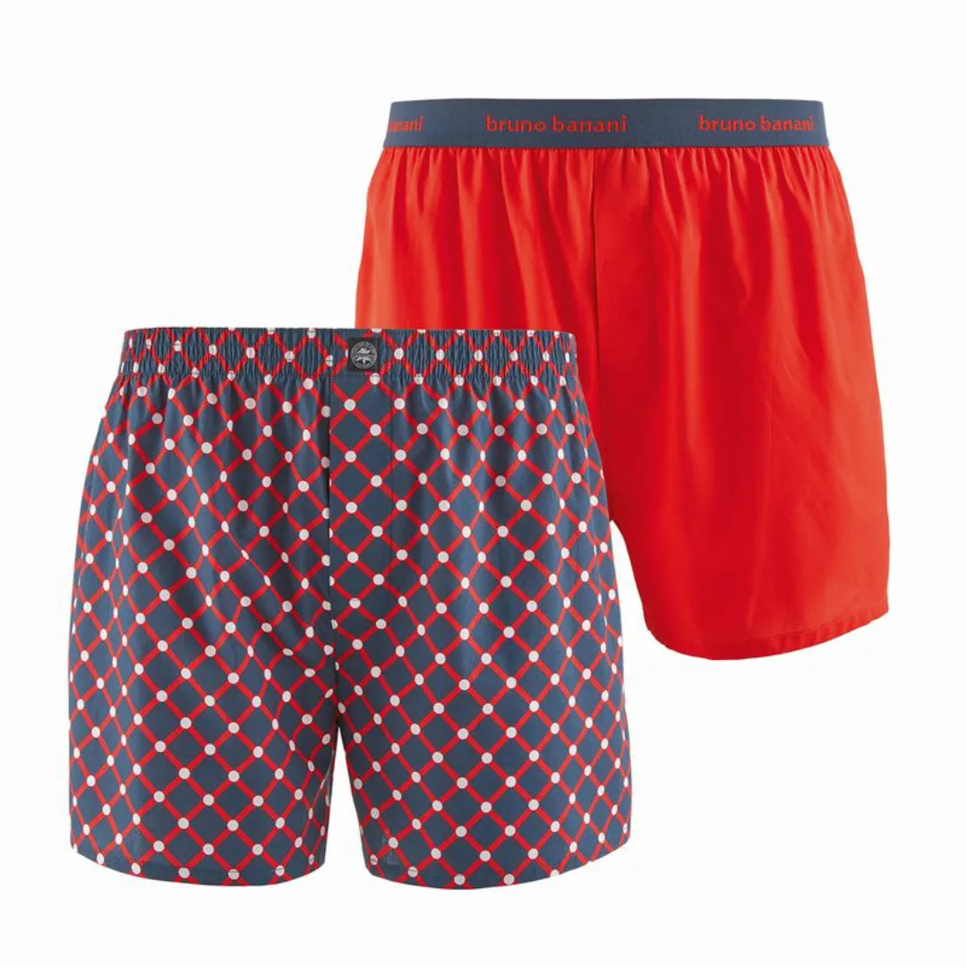 Bruno Banani Herren Boxer Shorts, 2er Pack - Ornamental, bb young line Rot günstig online kaufen
