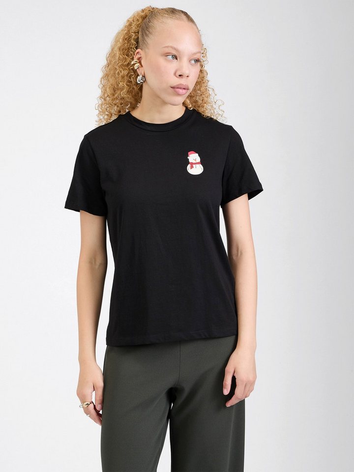 pieces T-Shirt PCNANNIS SS XMAS (1-tlg) Plain/ohne Details günstig online kaufen