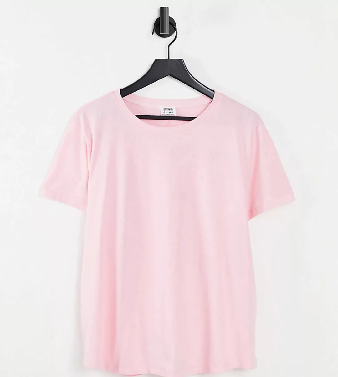 Cotton:On Curve – T-Shirt mit Rundhalsausschnitt in Rosa günstig online kaufen