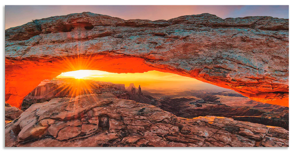 Artland Wandbild "Iconic Mesa Arch", Felsen, (1 St.), als Alubild, Outdoorb günstig online kaufen