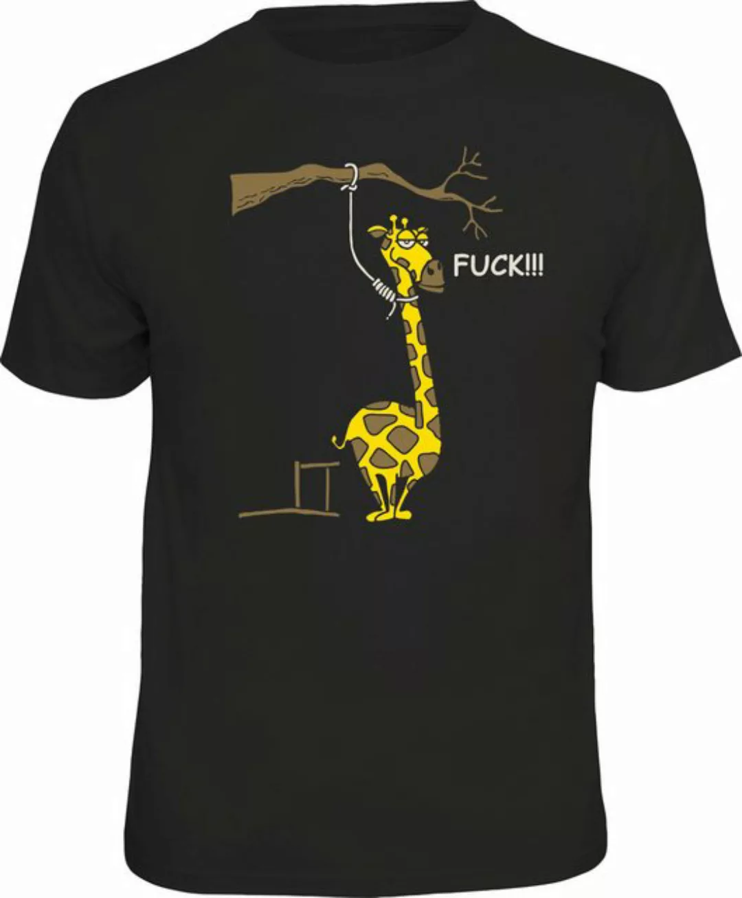 RAHMENLOS® T-Shirt für den schwarzen Humor: Giraffe f..ck! günstig online kaufen