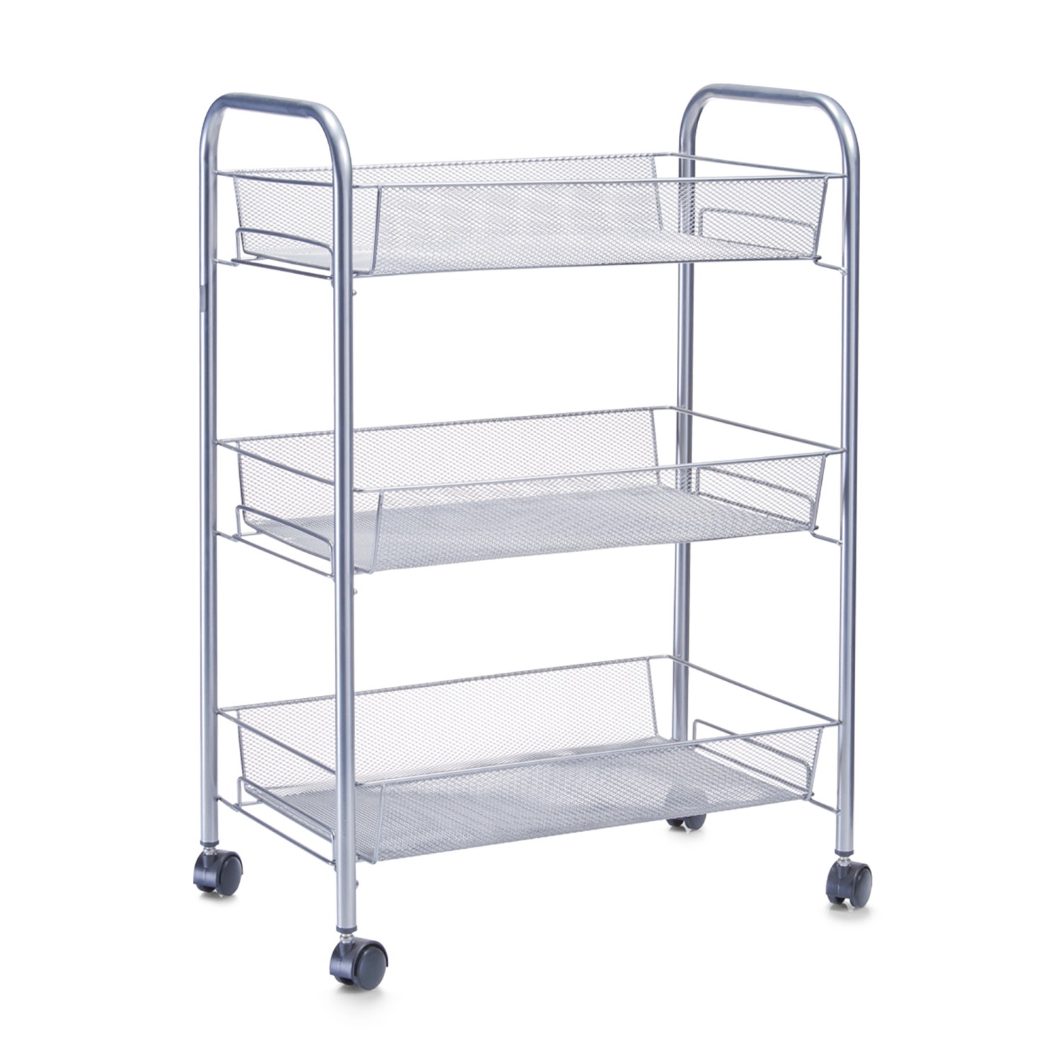 Zeller Rollwagen Mesh 62,5 cm x 26 cm x 44 cm Silber günstig online kaufen