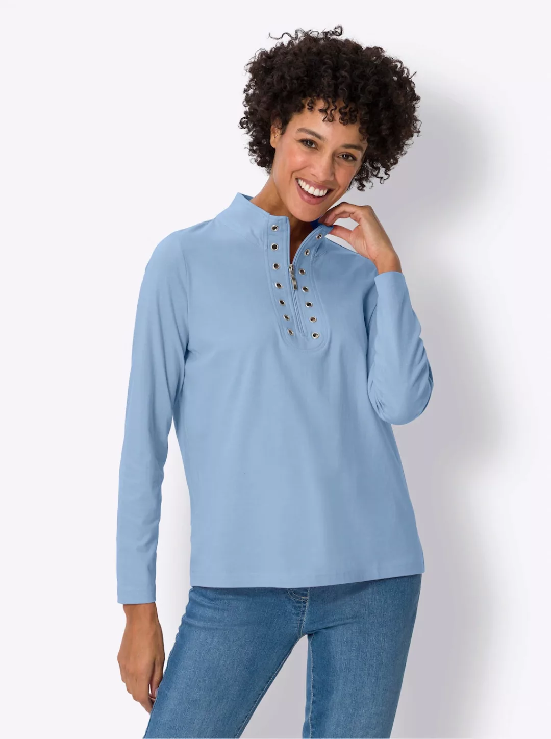 Classic Basics Stehkragenshirt "Langarm-Shirt", (1 tlg.) günstig online kaufen