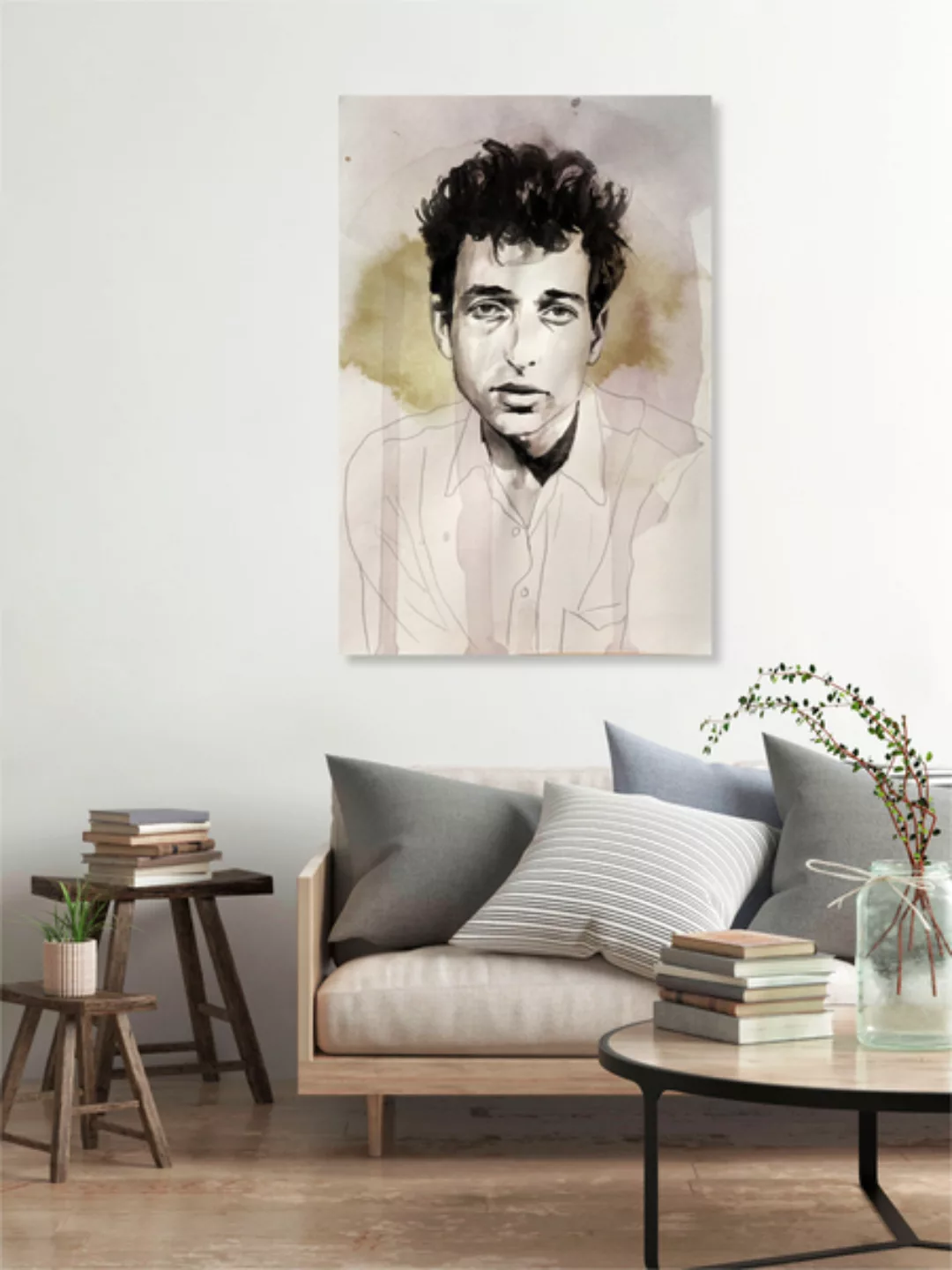 Poster / Leinwandbild - Bob Dylan günstig online kaufen