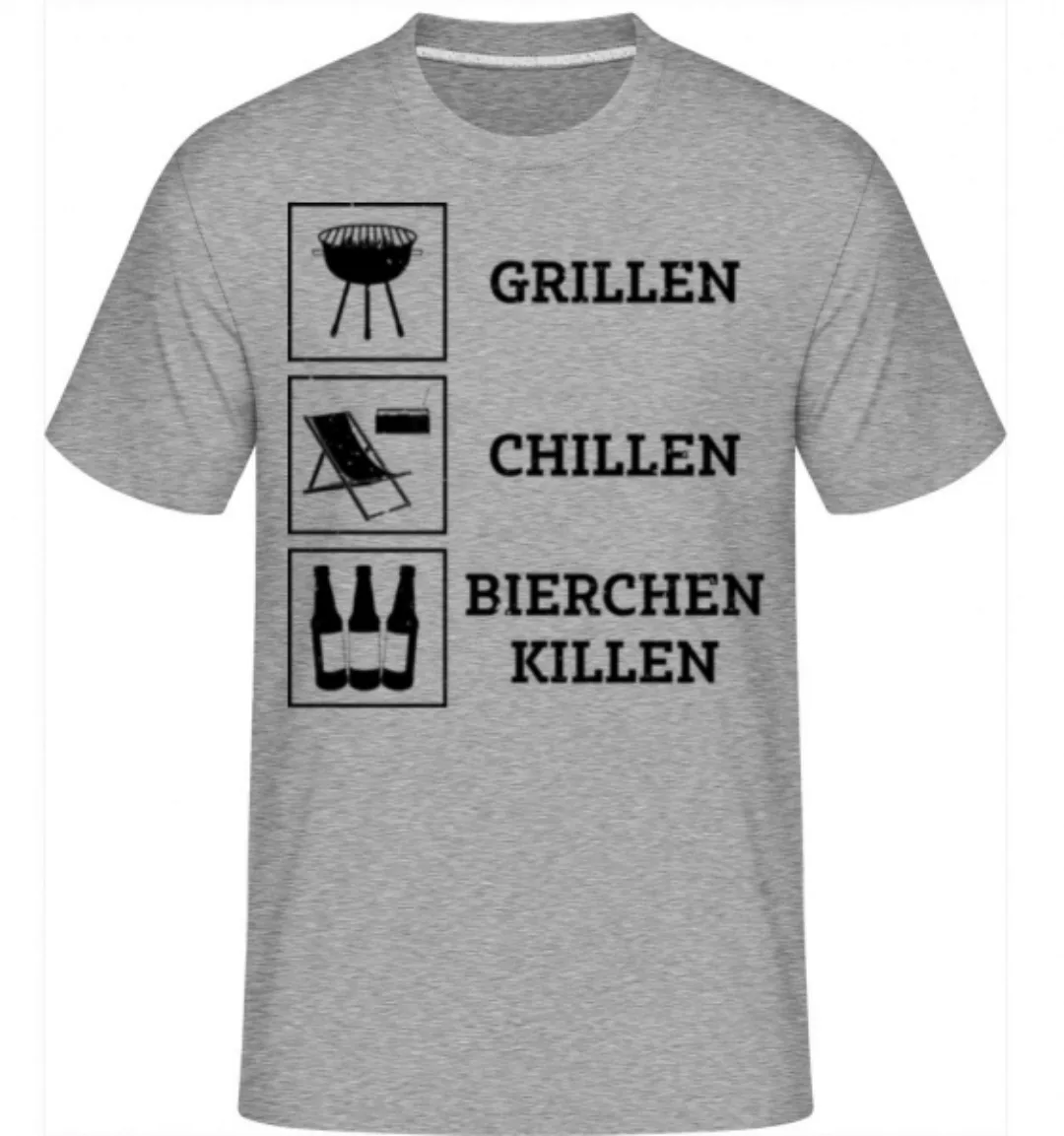 Grillen Chillen Bierchen Killen · Shirtinator Männer T-Shirt günstig online kaufen
