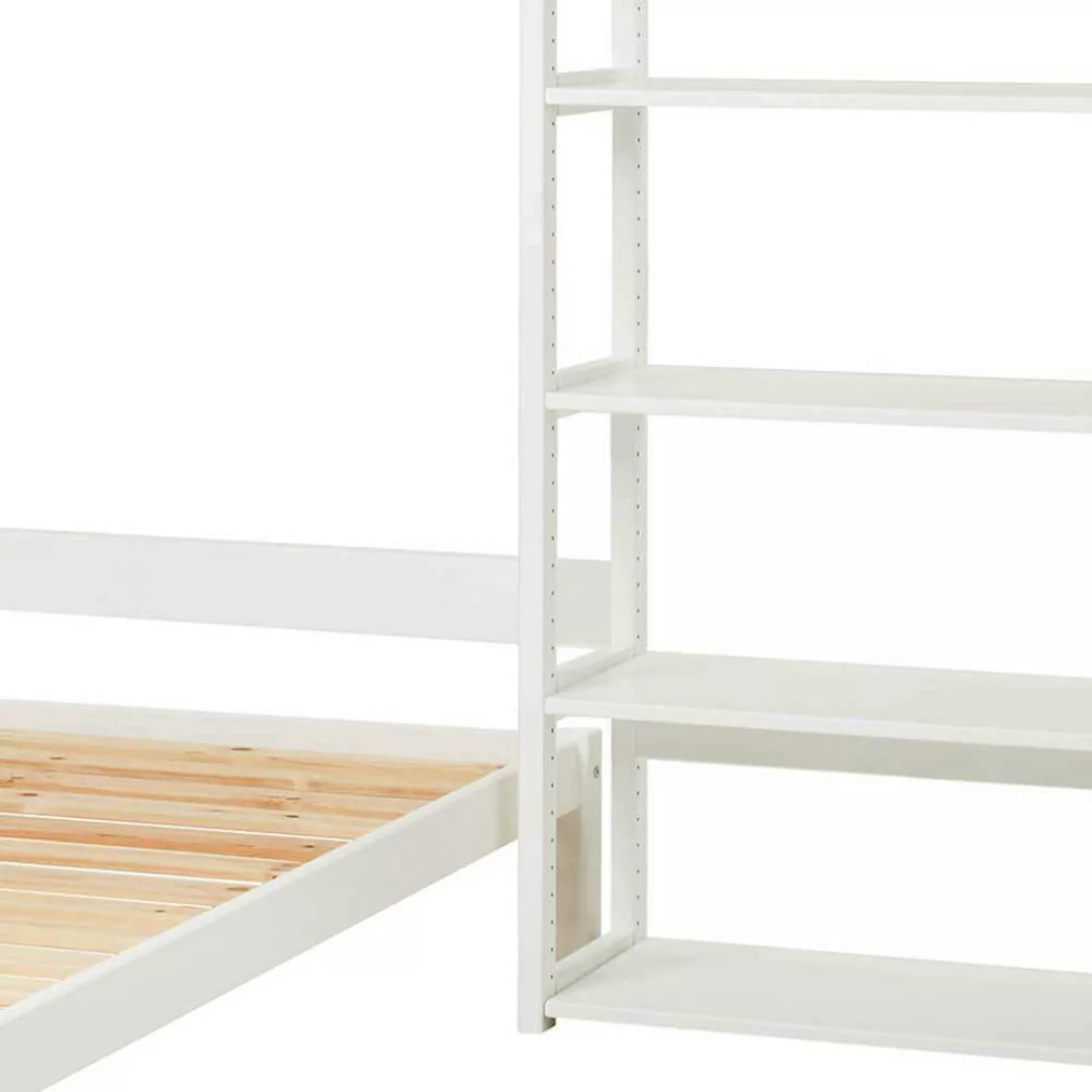 Kinderbett Kinderzimmerbett in Weiß Liegefläche 70x160 cm günstig online kaufen