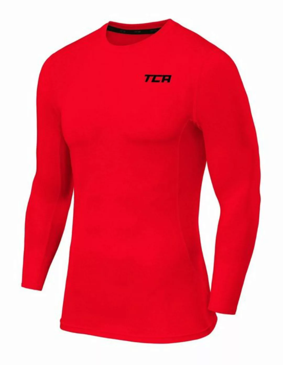 TCA Langarmshirt TCA Herren Langarm Kompressionsshirt Thermo Rot XL (1-tlg) günstig online kaufen