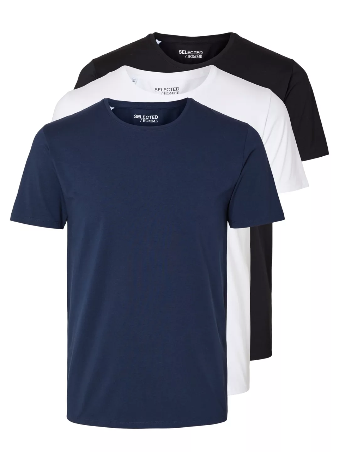 SELECTED HOMME T-Shirt SLHROLAND SS O-NECK TEE 3-PACK NOOS günstig online kaufen