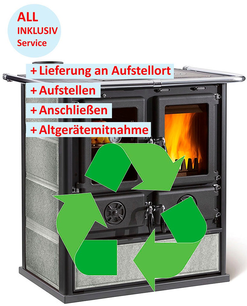 Firefix Kaminofen »Küchenherd »ROSETTA« Sinistra serpentino«, (All INCLUSIV günstig online kaufen