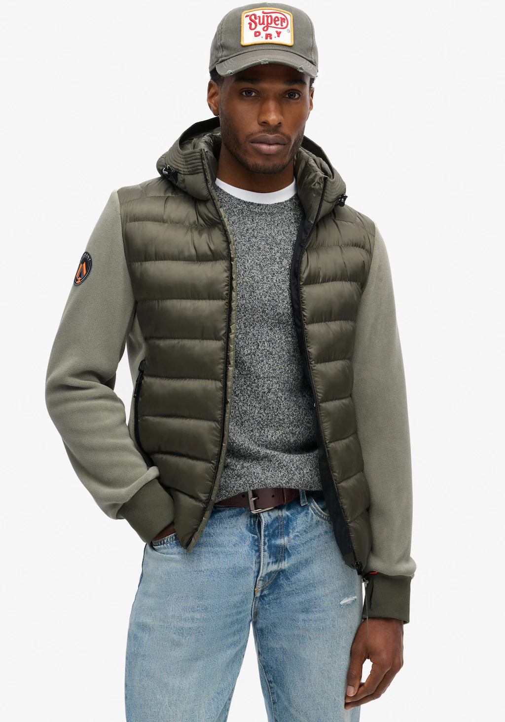 Superdry Steppjacke "HOODED STORM FLEECE BOMBER", mit Kapuze günstig online kaufen